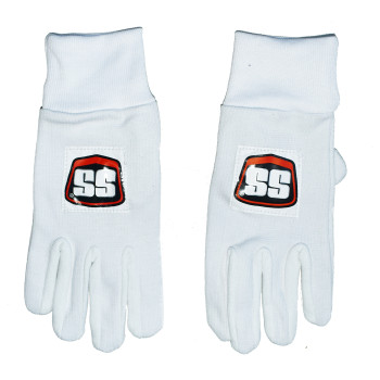 Match Cricket Wicket Keeping Inner Gloves  -  Mens, White
